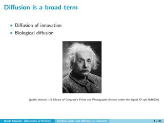 Random walks and diffusion on networks | PDF