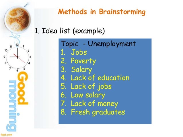 brainstorming lists
