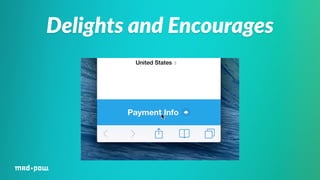 Delights and Encourages 
 