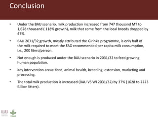 Assessing ex-ante impact of the complementary dairy improvement interventions required to make Rwanda’s existing dairy development programmes and policies even more successful