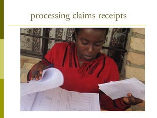 processing claims receipts
 