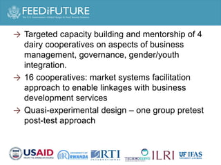 Enhancing milk quality and consumption for improved income and nutrition in Rwanda: January 2017 – December 2019