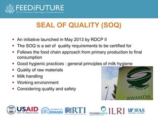 Enhancing milk quality and consumption for improved income and nutrition in Rwanda: January 2017 – December 2019