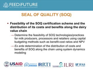 Enhancing milk quality and consumption for improved income and nutrition in Rwanda: January 2017 – December 2019
