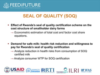 Enhancing milk quality and consumption for improved income and nutrition in Rwanda: January 2017 – December 2019