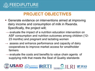 Enhancing milk quality and consumption for improved income and nutrition in Rwanda: January 2017 – December 2019