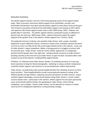 Under Armour Brand Audit