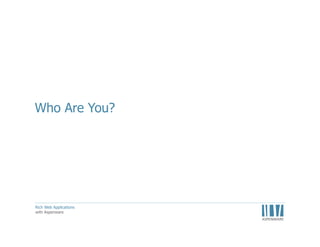 •  Who	
  here	
  considers	
  themselves	
  solely	
  a	
  backend	
  developer?	
  The	
  thought	
  of	
  
wri<ng	
  HTML	
  makes	
  you	
  quizzy.	
  
•  Who	
  here	
  considers	
  themselves	
  a	
  front-­‐end	
  developer?	
  By	
  that	
  same	
  token,	
  SQL	
  
statements	
  give	
  you	
  indiges<on.	
  
•  Anyone	
  here	
  consider	
  themselves	
  a	
  full-­‐stack	
  developer?	
  You	
  all	
  are	
  crazy,	
  I	
  like	
  
you.	
  	
  

2	
  

 