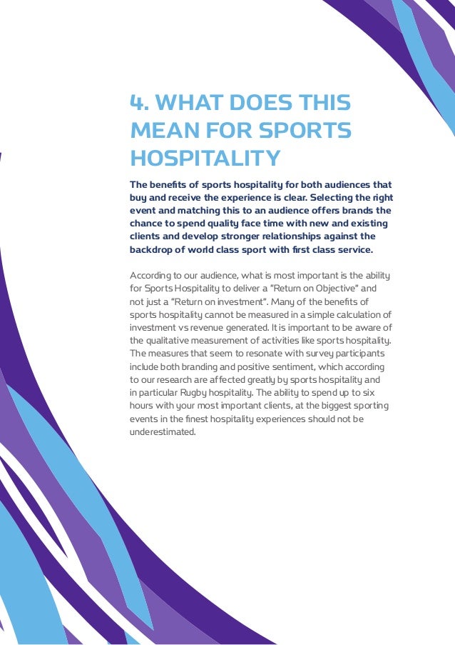 THE BUSINESS OF SPORTS HOSPITALITY