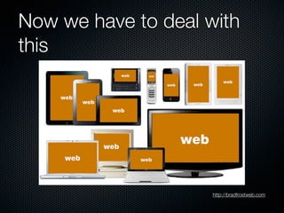 Now we have to deal with
this




                     http://bradfrostweb.com
 