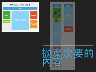 拋棄次要的
內容
 