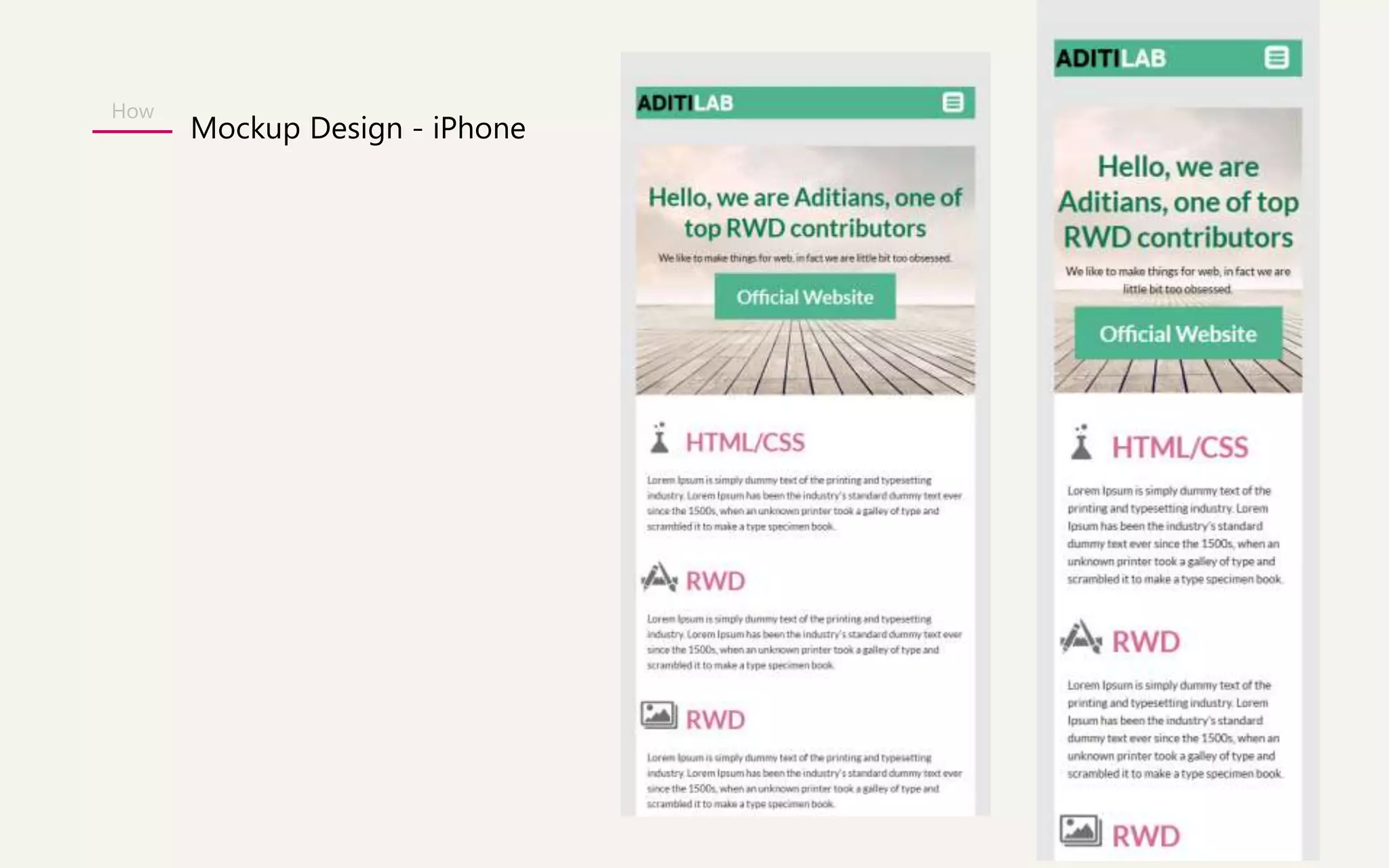 How 
Mockup Design - iPhone 
 