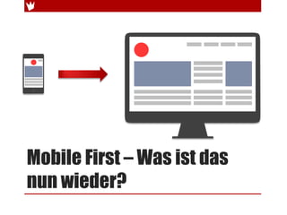 Mobile First – Was ist das
nun wieder?
 