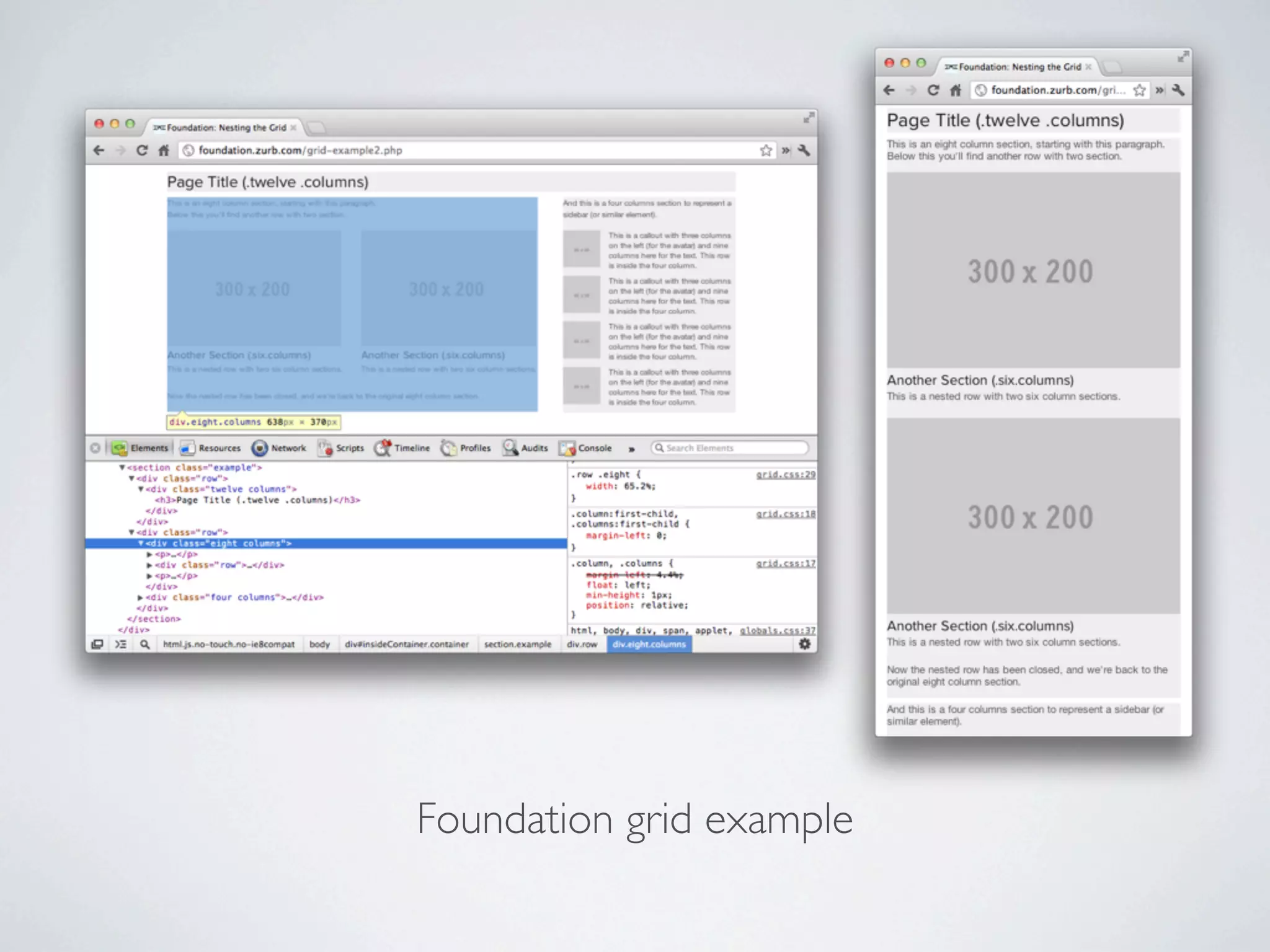Foundation grid example
 