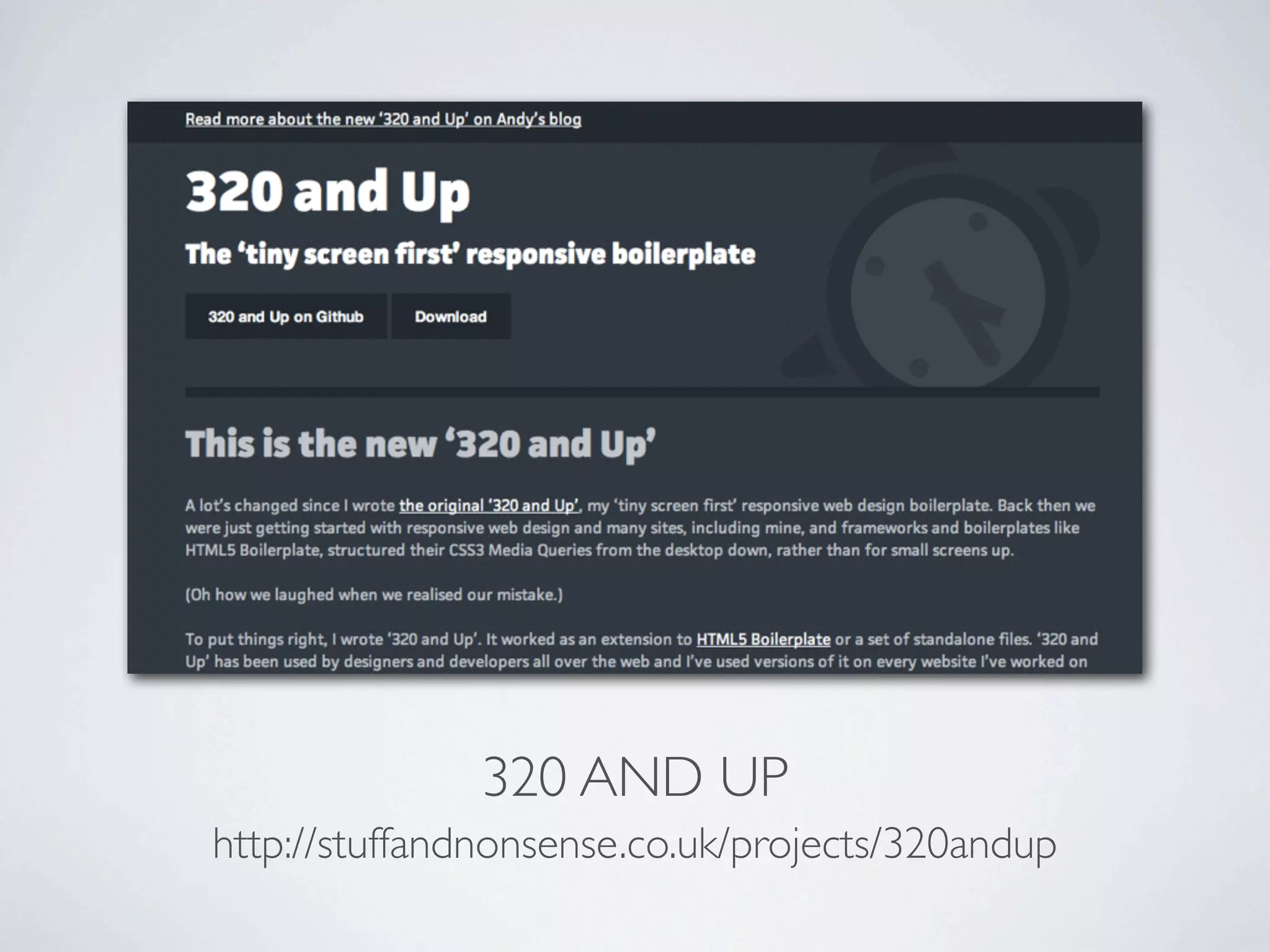 320 AND UP
http://stuffandnonsense.co.uk/projects/320andup
 
