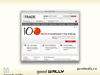       @good_wally     goodwally.ca   🌎
Tuesday, 20 November, 12
 