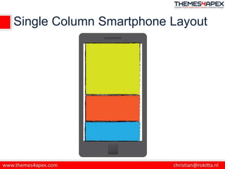 Single Column Smartphone Layout
 