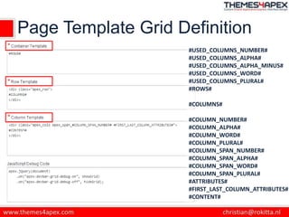 Page Template Grid Definition
#USED_COLUMNS_NUMBER#
#USED_COLUMNS_ALPHA#
#USED_COLUMNS_ALPHA_MINUS#
#USED_COLUMNS_WORD#
#U...