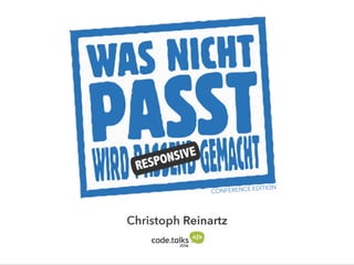 CONFERENCE EDITION 
Christoph Reinartz 
 