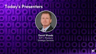 Today’s Presenters
David Woods
SVP – Precisely
Strategic Services
 