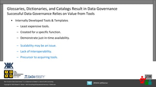 Glossaries, Dictionaries, and Catalogs Result in Data Governance | PPT