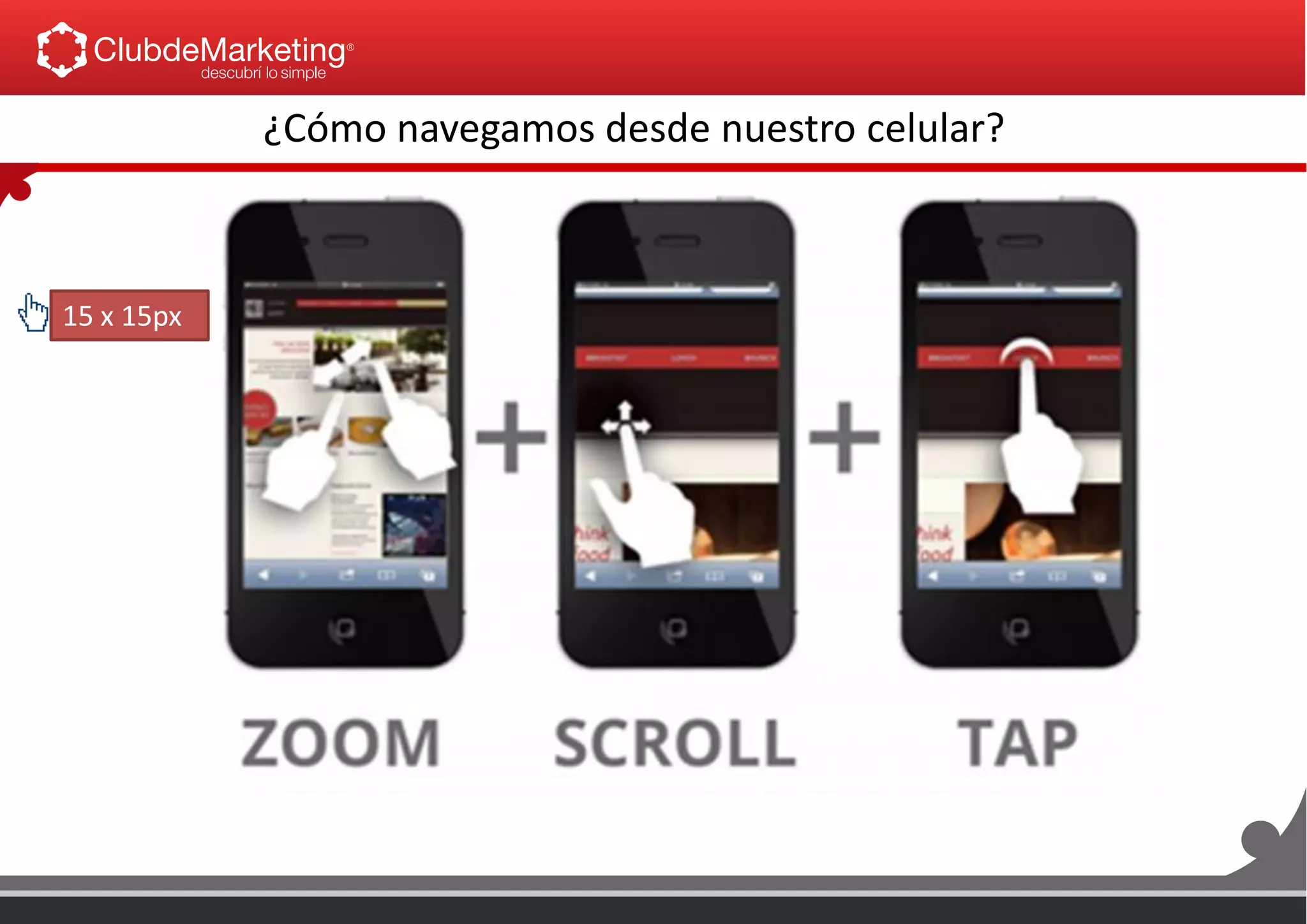 ¿Cómo navegamos desde nuestro celular?
15 x 15px
 