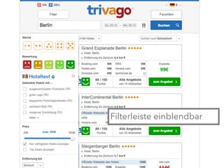 Filterleiste einblendbar 
 