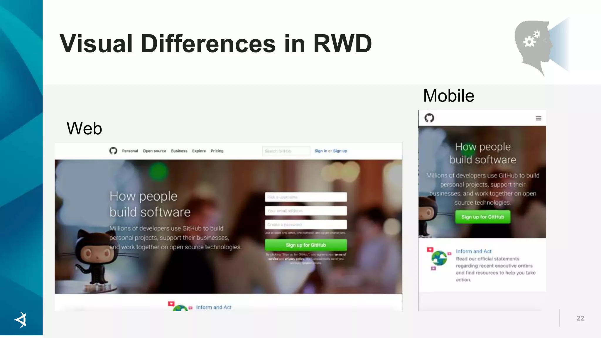 22 Visual Differences in RWD Web Mobile 