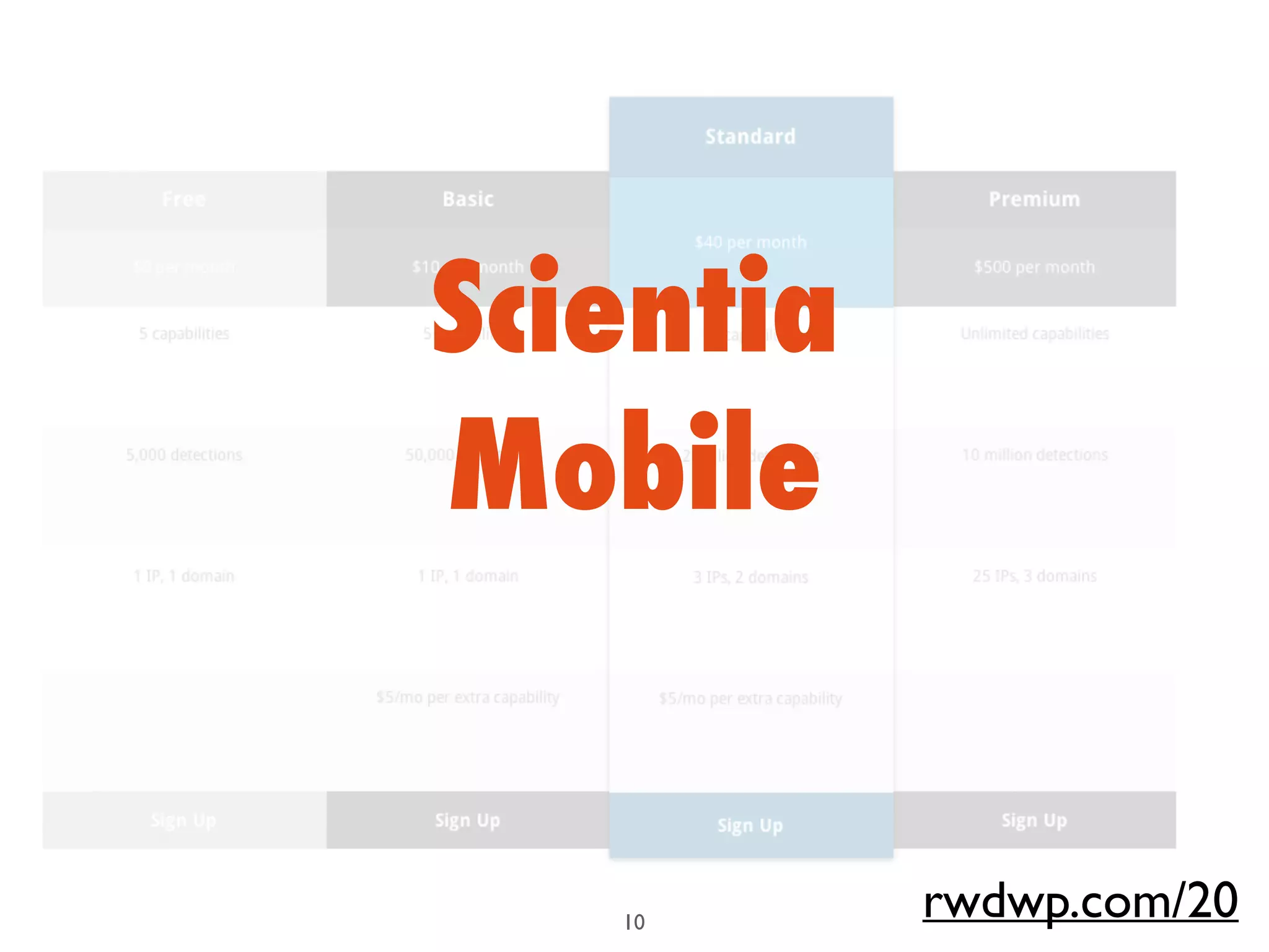 Scientia
Mobile
10
rwdwp.com/20
 