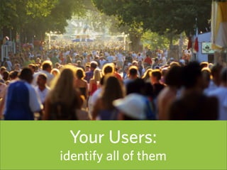 Your Users:
identify all of them   40