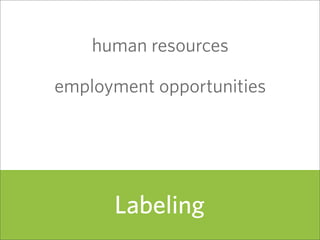 human resources

employment opportunities




      Labeling
                           61