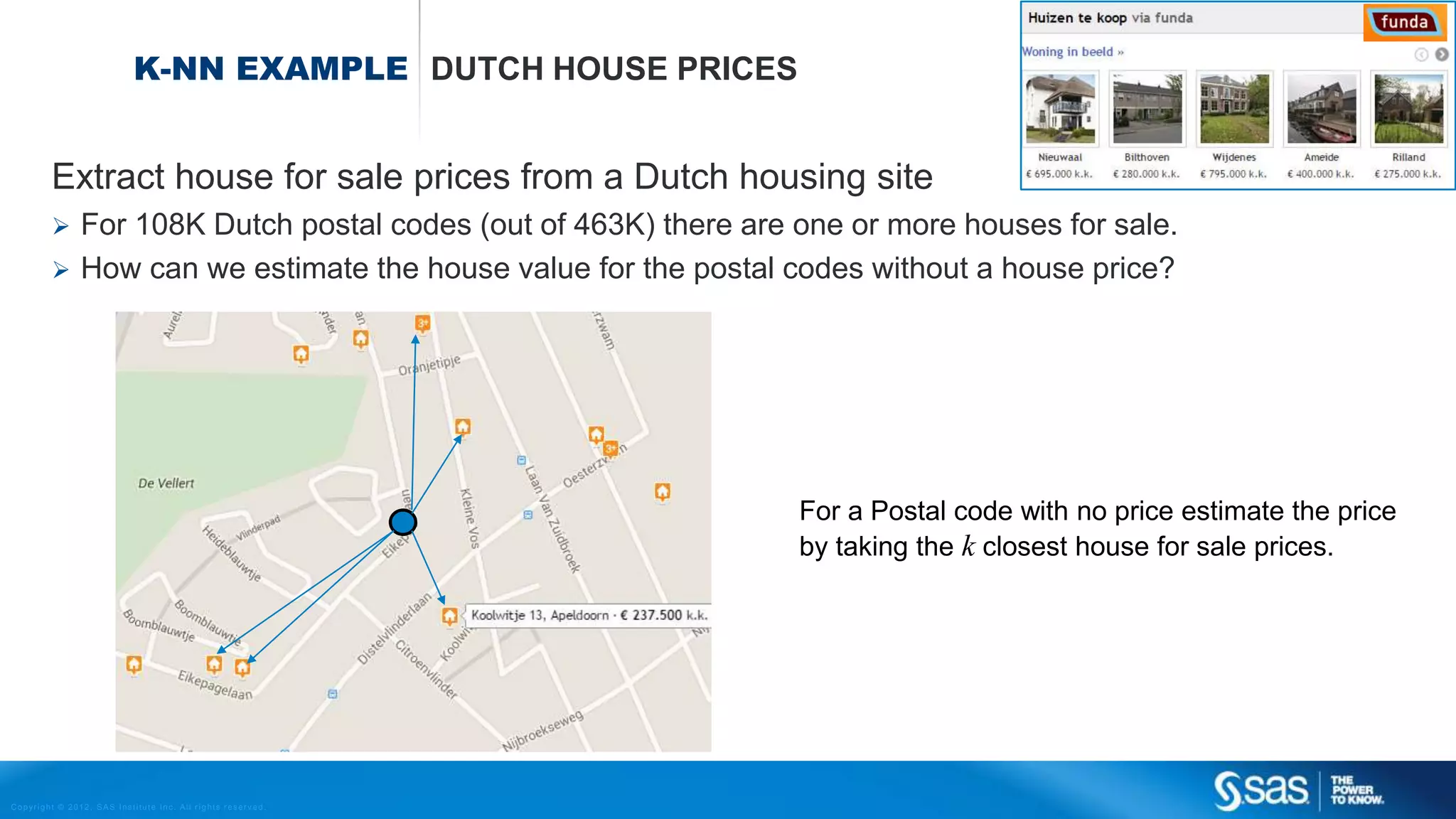 Copyright © 2012, SAS Institute Inc. All rights reserv ed.
https://www.youtube.com/watch?v=3liCbRZPrZA
Linear not separable, but in 3D space they are!
 