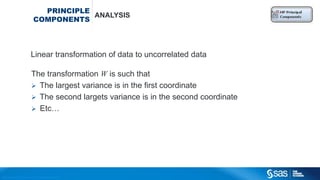 Copyright © 2012, SAS Institute Inc. All rights reserv ed.
DECISION TREES
How to split?
Number is usualy 2 or 3.
More splits will exhaust the data too fast
Why split X1 <t1 beter dan X1 <s1?
 Regression: Mean squared Error
 Classification:
 Mis-classification rate,
 Cross-entropy, Chi-Squared
Classification tree: Mis classificatie rate
xSplit s1 Split t1
REGRESSION & CLASSIFICATION
 