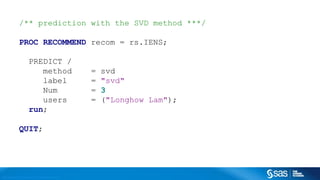 Copyright © 2012, SAS Institute Inc. All rights reserv ed.
RE METHODS K NEAREST NEIGHBORS METHOD
 