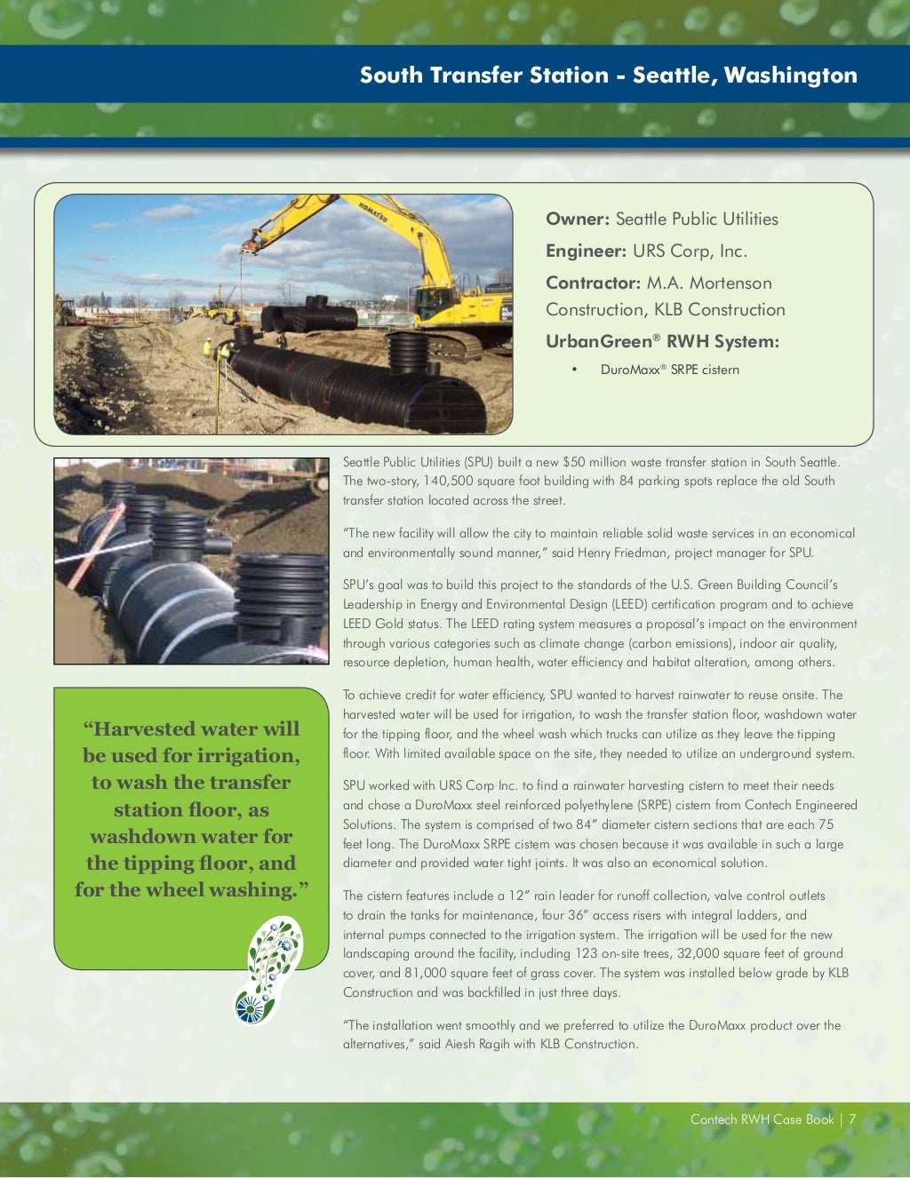case study on rain water harvesting