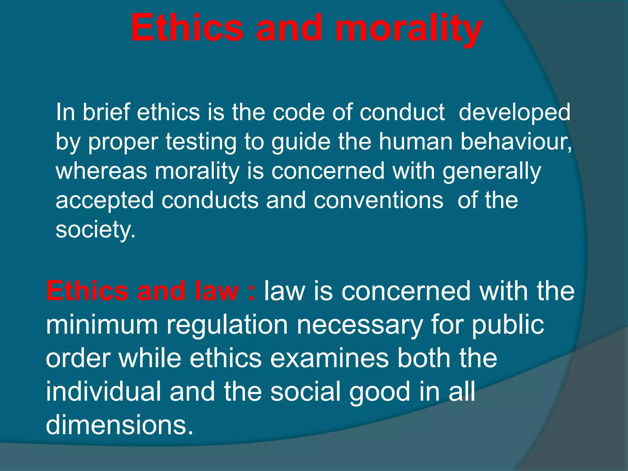 ELEMENTS OF BUSINESS ETHICS ValuesRights Duties