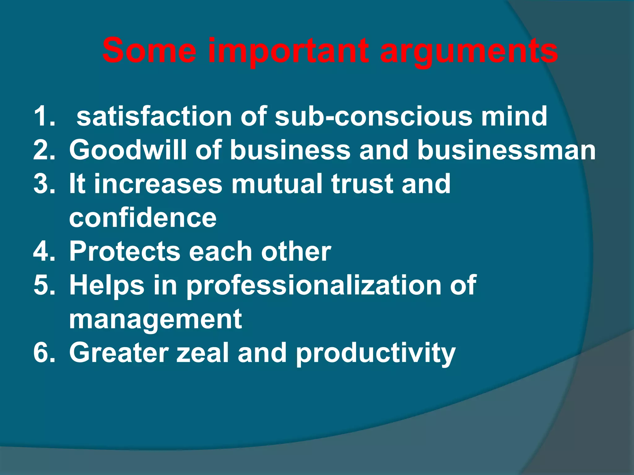“Good ethics promotes good business”Arguments in favour : Robert day has said that good ethics not only promotes professionalism in management, but purity the inner mind of every businessman.