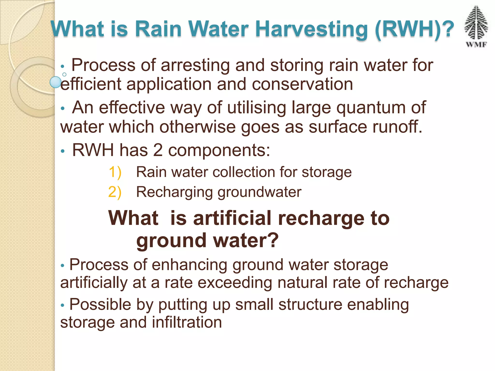 Rain Water Harvesting in Rural Area | PPTX