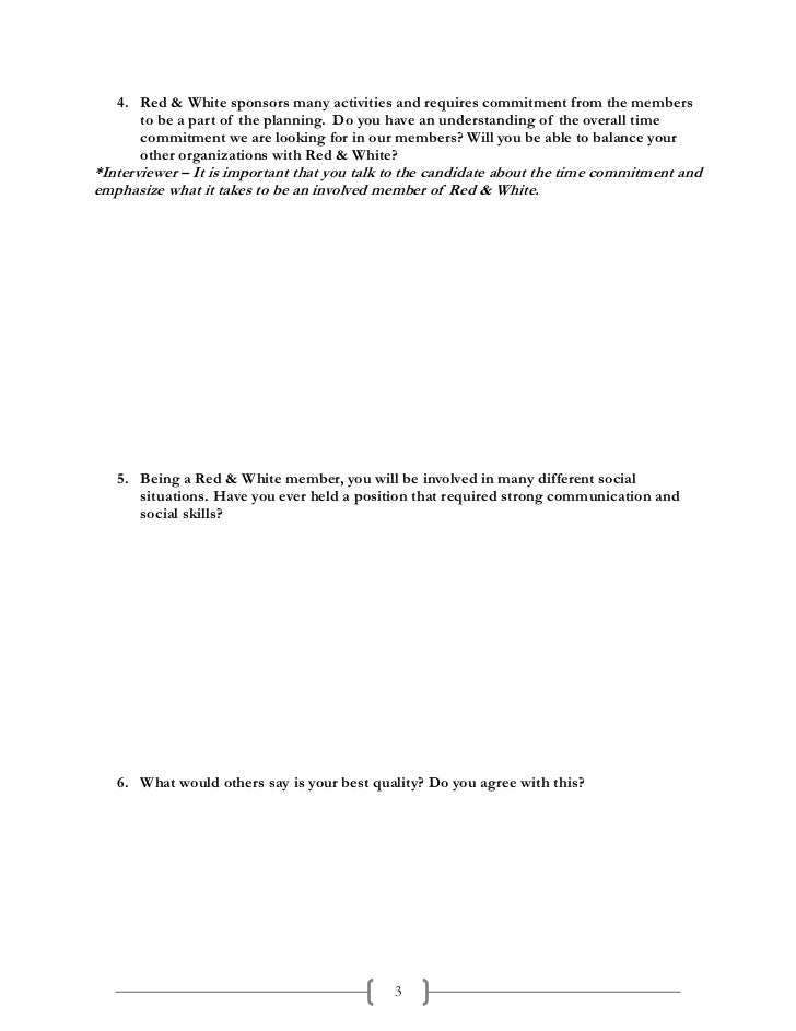 organisation interview questions