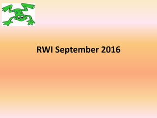 RWI September 2016
 