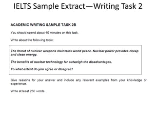 IELTS Sample Extract—Writing Task 2
 
