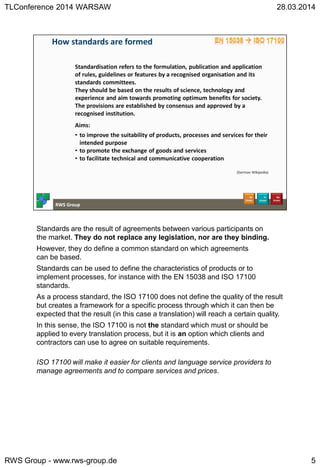 From EN 15038 to ISO 17100 | PDF