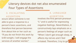 Mastering Evaluative Statements: Formulating Assertions and ...