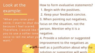 Mastering Evaluative Statements: Formulating Assertions and ...