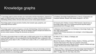 Knowledge graphs
 