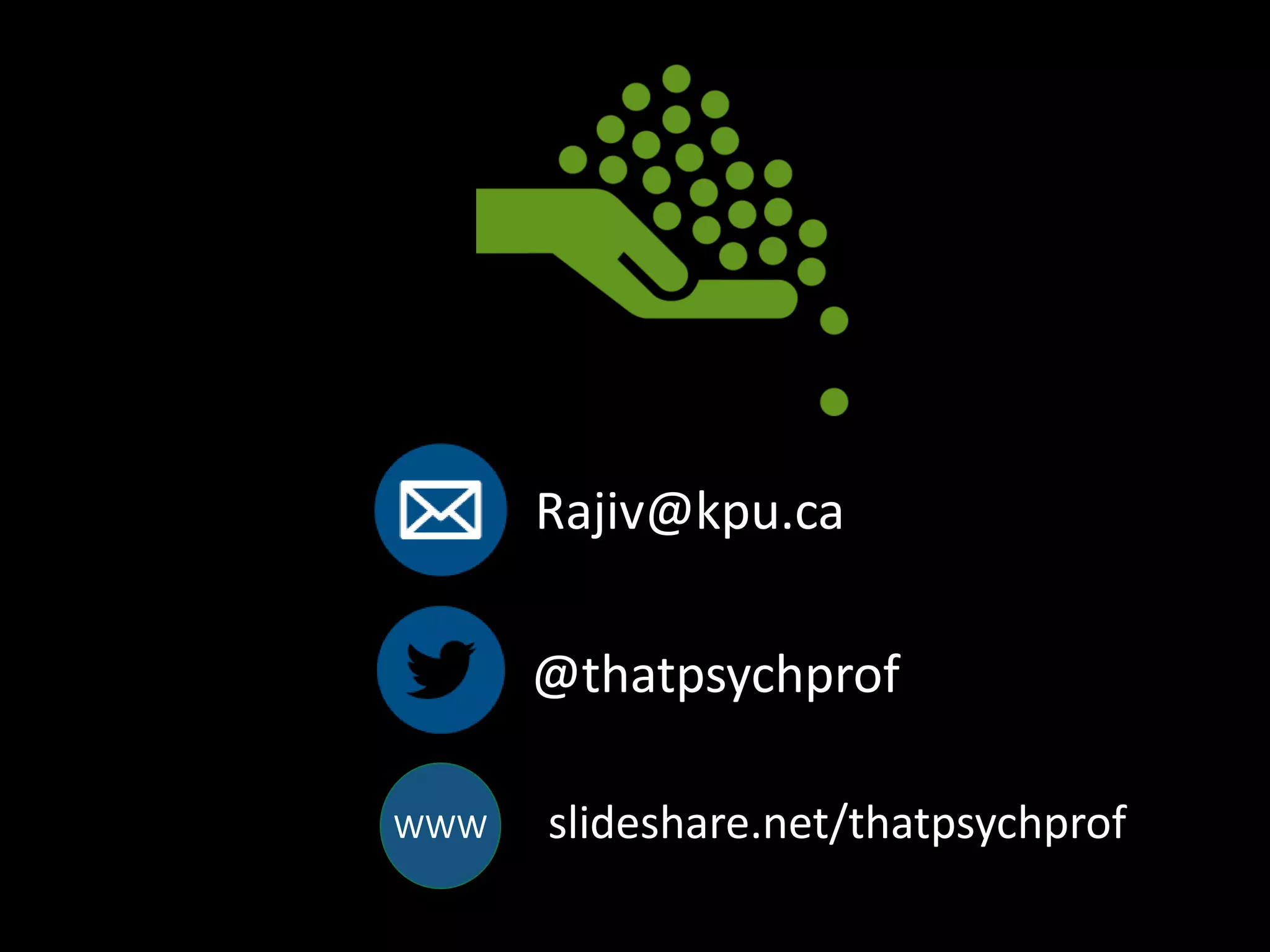 @thatpsychprof
Rajiv@kpu.ca
slideshare.net/thatpsychprofWWW
 