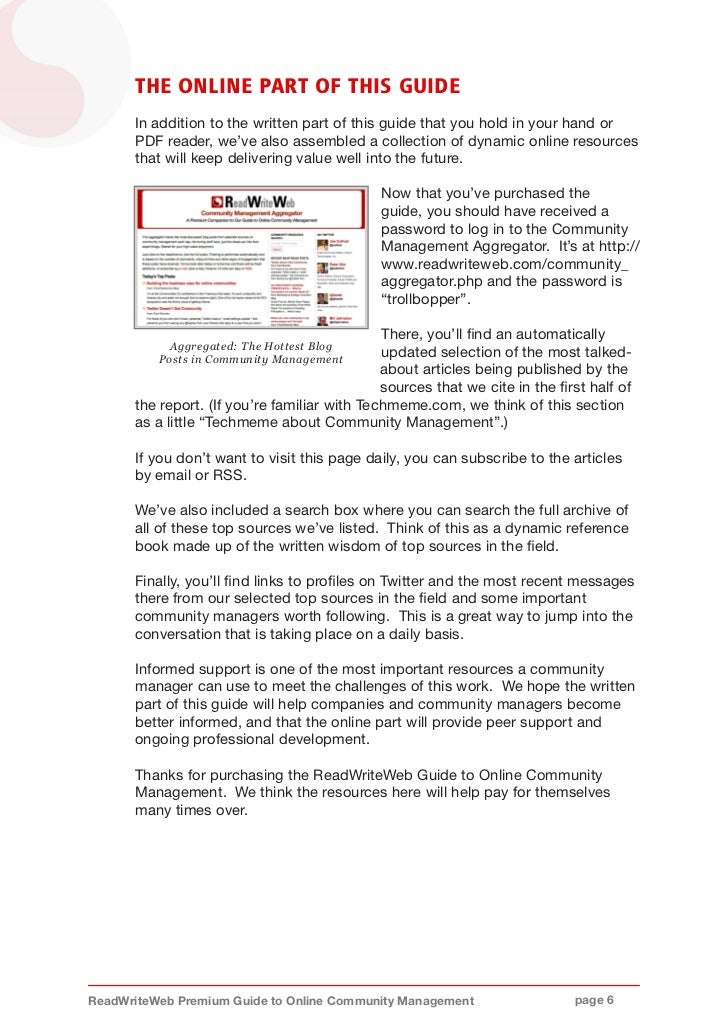 Guide to Online Community Management
