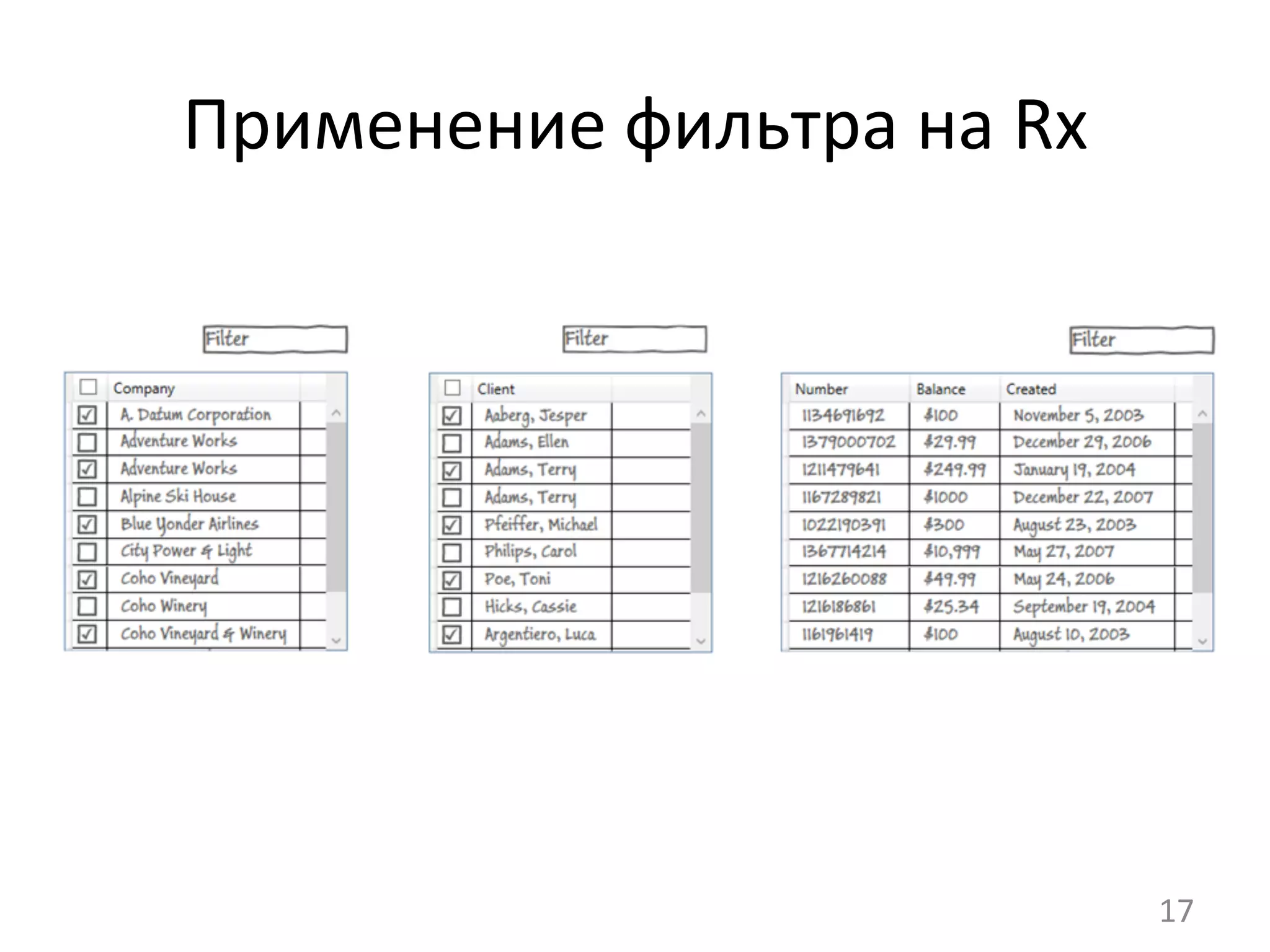 Применение	
  фильтра	
  на	
  Rx	
  
17	
  
 