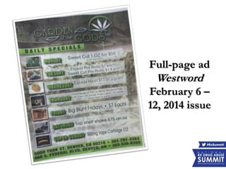 Full-page ad
Westword
February 6 –
12, 2014 issue
 