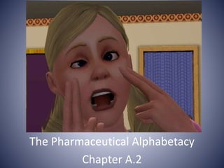 The Pharmaceutical Alphabetacy
Chapter A.2
 